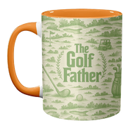 Mugs 'The Golf Father' by Lilly Rose: Mug Colour Inner & Handle 11oz - Green