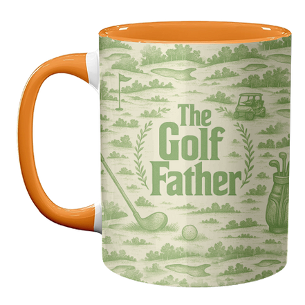 Mugs 'The Golf Father' by Lilly Rose: Mug Colour Inner & Handle 11oz - Green