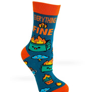 Everything Is Fine Dumpster Fire Women's Crew Socks