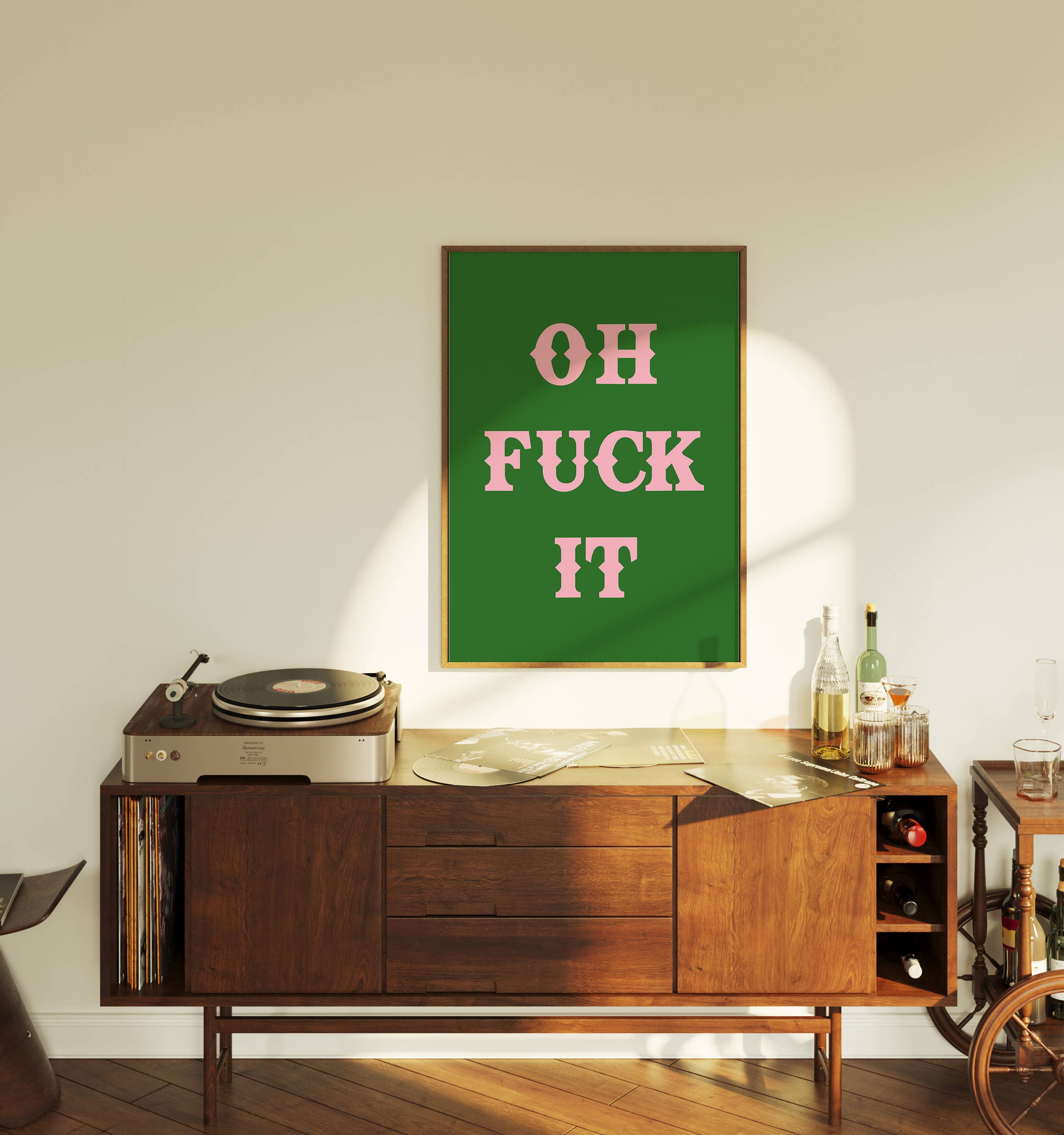 Oh Fuck It Art Print: Pink / A3