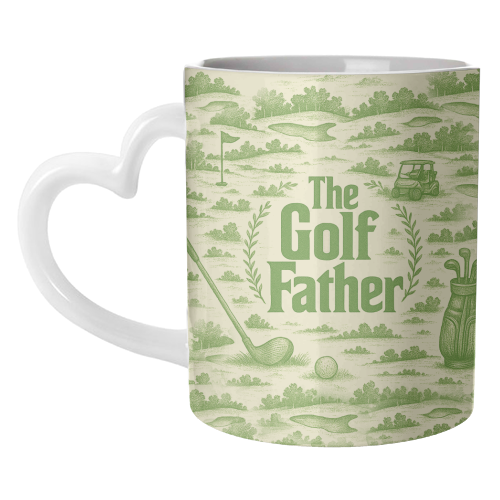 Mugs 'The Golf Father' by Lilly Rose: Mug Colour Inner & Handle 11oz - Green