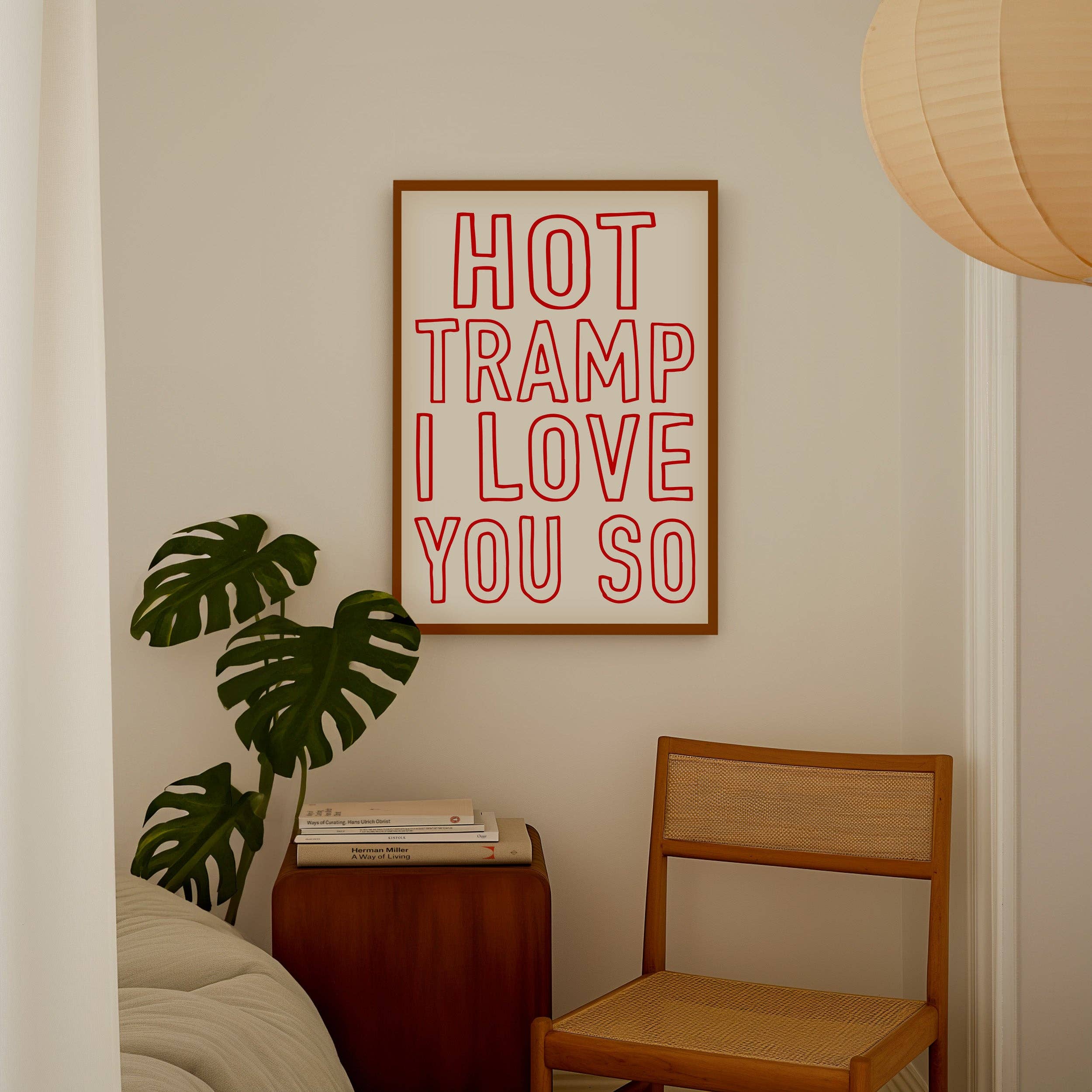 Hot Tramp I Love You So Art Print: Red / A3