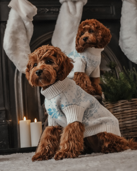 Ice Blue | Après Ski Roll Neck Knit: S/M