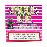 Tinsel Tits Christmas Soap Rose Geranium Funny Gift