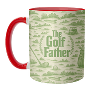 Mugs 'The Golf Father' by Lilly Rose: Mug Colour Inner & Handle 11oz - Green
