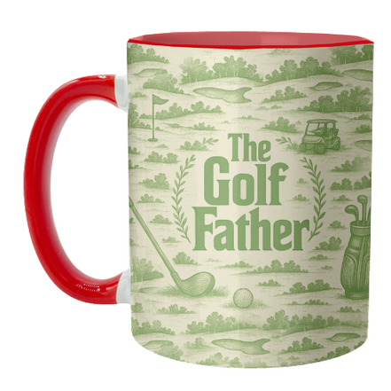 Mugs 'The Golf Father' by Lilly Rose: Mug Colour Inner & Handle 11oz - Green