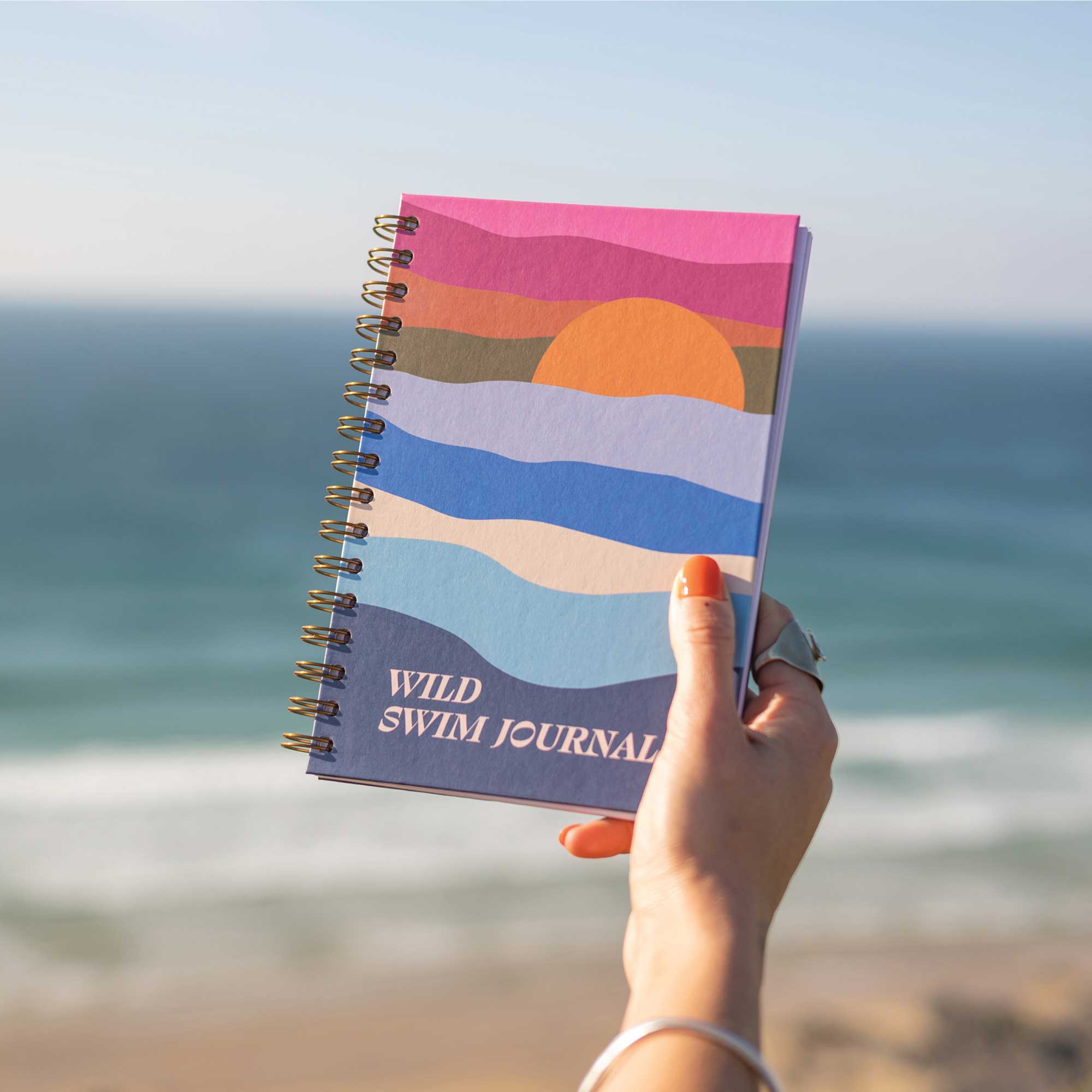 Wild Swim Journal Log Book A5 | Seascape | Hardcover