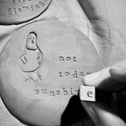 Ceramic Pigeon Trinket Dish - Not Today Sunshine!: Black