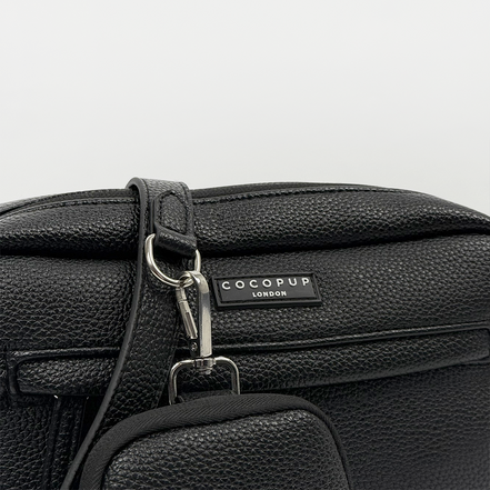 PU Leather Dog Walking Bag Bundle - Black