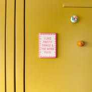 I Like Pretty Things & The Word Fuck | Ceramic Magnet: Blush Pink