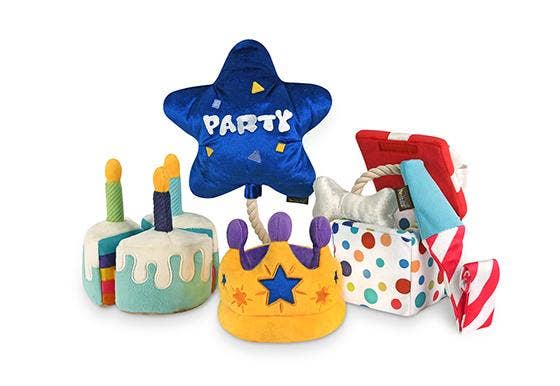 Party Time Pawfect Present Plush Dog Toy