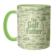 Mugs 'The Golf Father' by Lilly Rose: Mug Colour Inner & Handle 11oz - Green