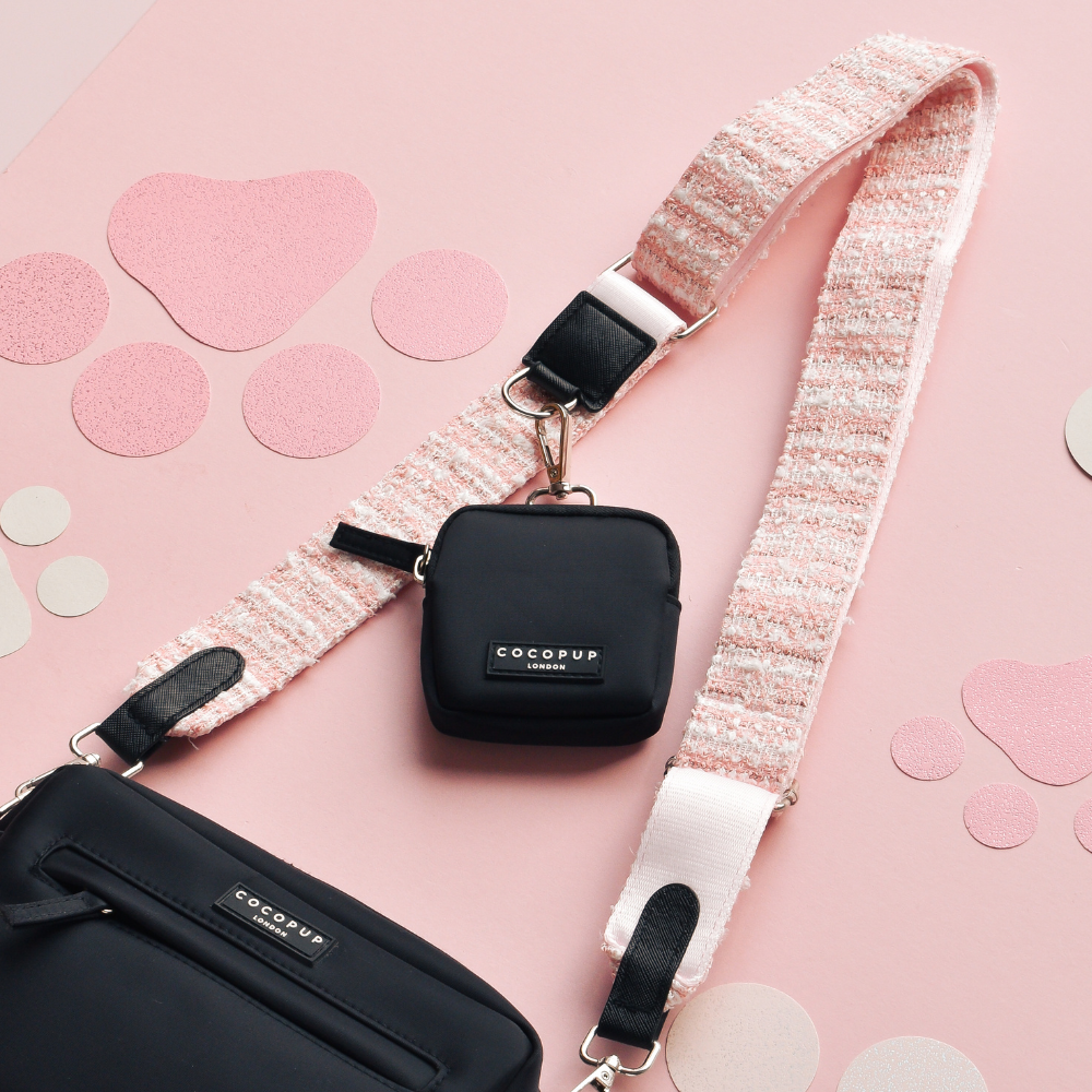 Textured Tweed Bag Strap - Pink