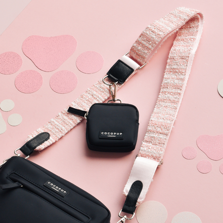 Textured Tweed Bag Strap - Pink