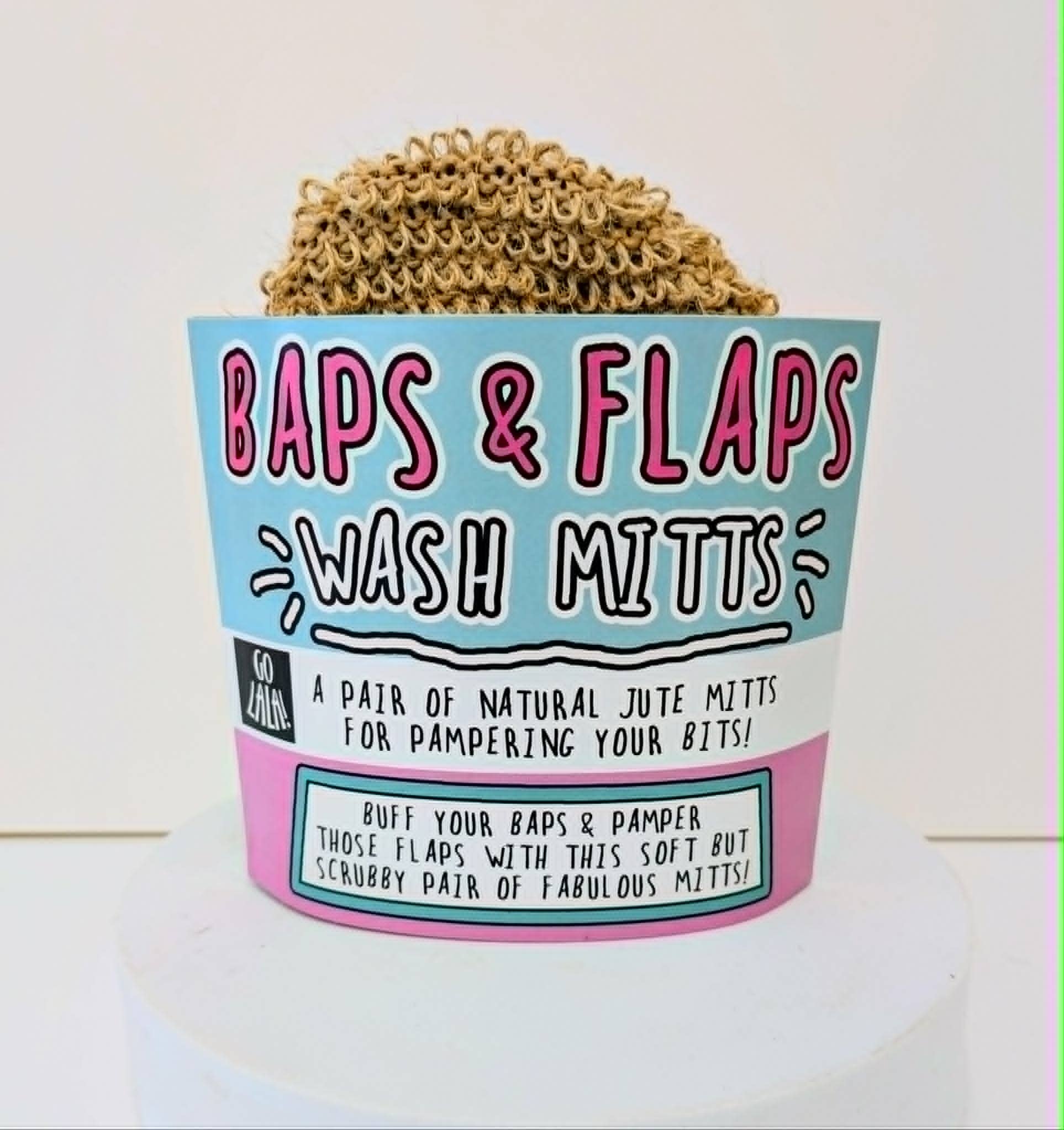 Tits 'n' Bits Mitts - Natural Jute Bath Mitts