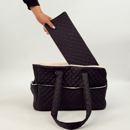 Dog Carrier - Quilted Black
