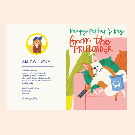 FREELOADING DOG - FUNNY FATHER'S DAY CARD