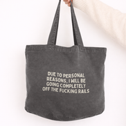 Due To Not Wanting To, I Will Not. Thanks | Tote Bag: Vintage Black