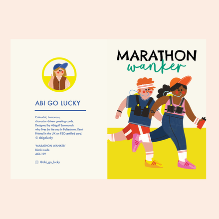 MARATHON WANKER - FUNNY LONDON MARATHON CARD