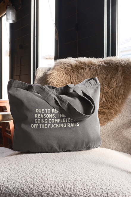 Due To Personal Reasons | Tote Bag: Vintage Black