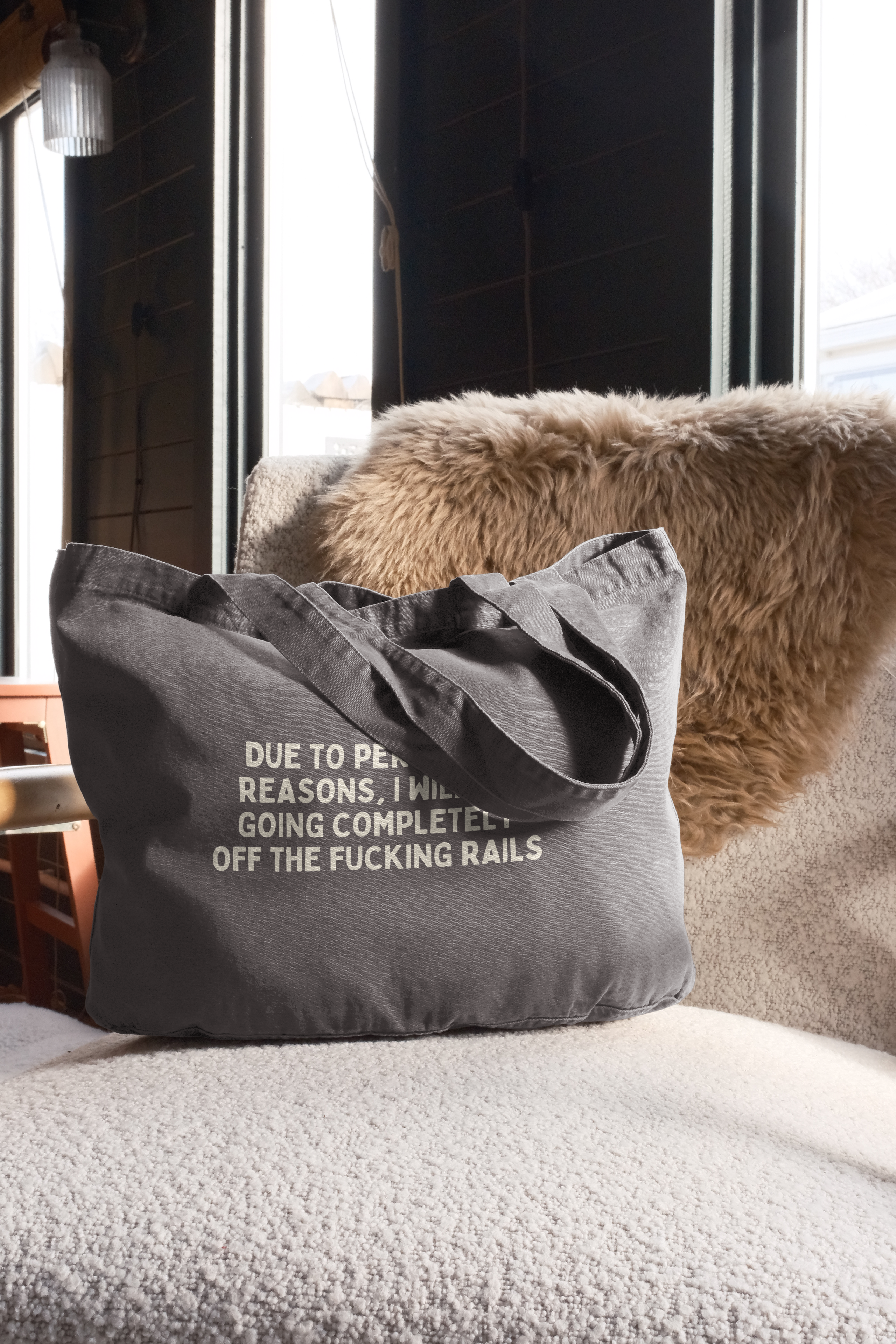 Due To Not Wanting To, I Will Not. Thanks | Tote Bag: Vintage Black