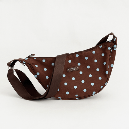 Crossbody Crescent Dog Walking Bag - Biscotti Blue