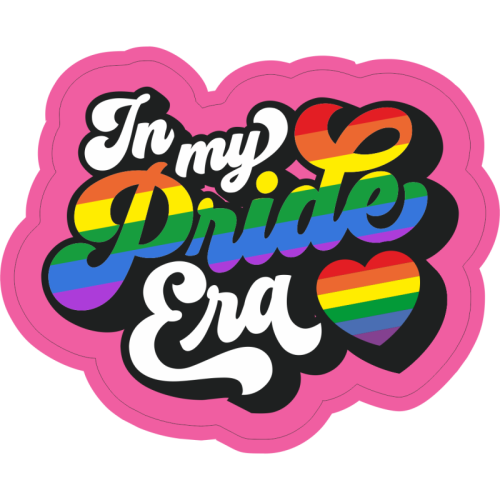 Die Cut Stickers 'In My Pride Era': Silver Gloss Vinyl