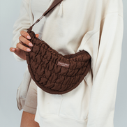Crossbody Crescent Dog Walking Bags - Espresso