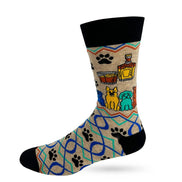 It’s Not Drinking Alone if the Dog is Home Men's Novelty Crew Socks