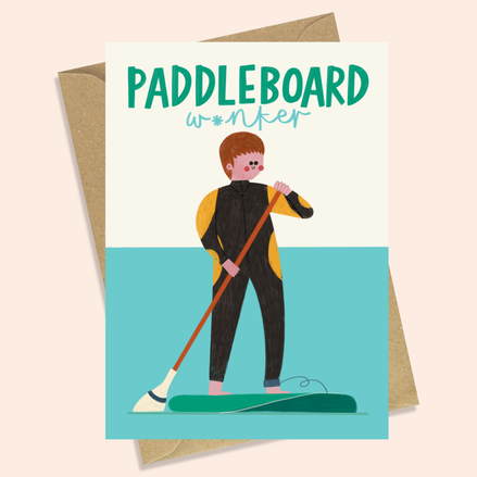 PADDLEBOARD W*NKER - FUNNY CARD