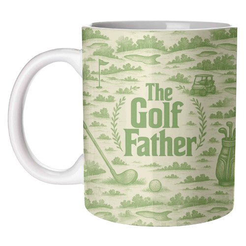 Mugs 'The Golf Father' by Lilly Rose: Mug Colour Inner & Handle 11oz - Green