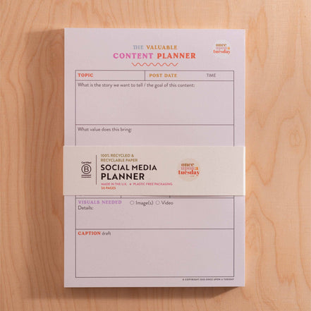 Social Media Content Planning Pad | A5 | Colourful