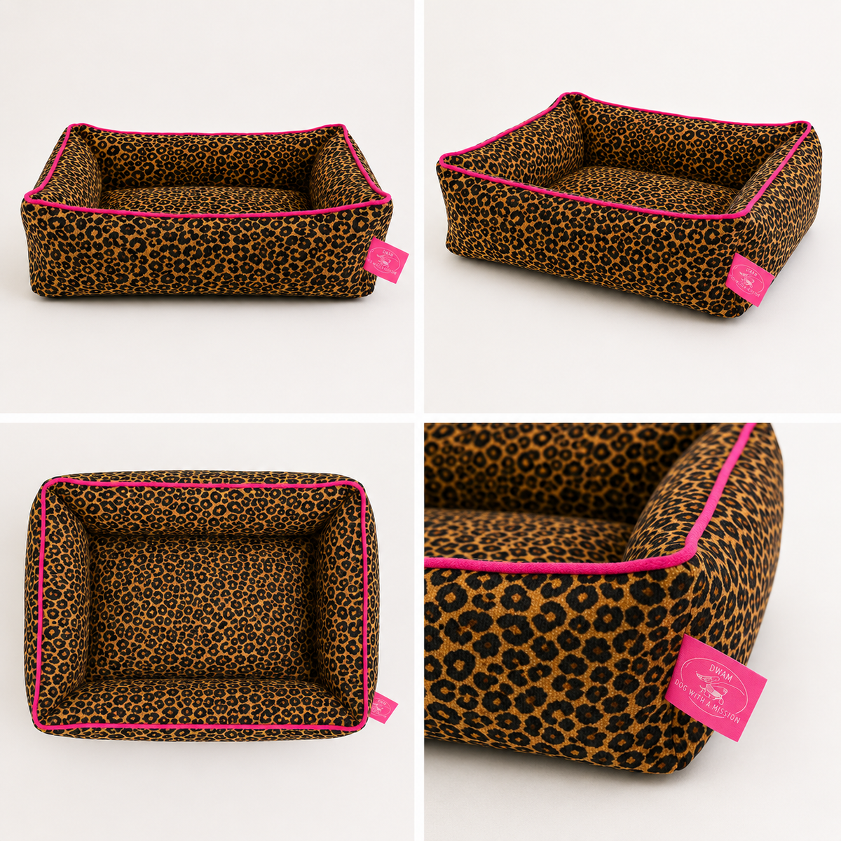 Lazy Leopard Dog Bed: Leopard / M