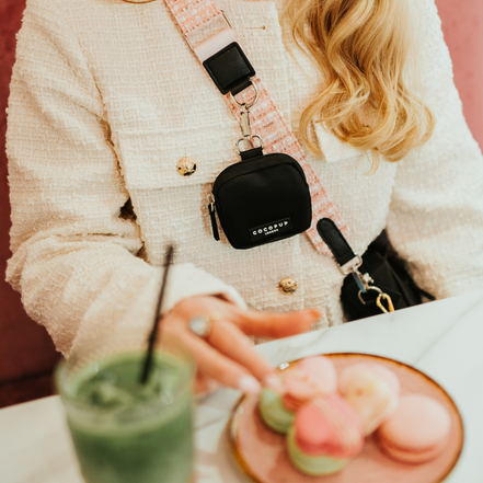 Textured Tweed Bag Strap - Pink
