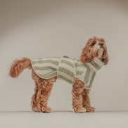 Matcha Stripe | The Cosy Cloak Drying Robe: XS