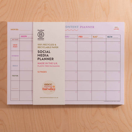 Social Media Weekly Content Planning Pad | A4 | Colourful