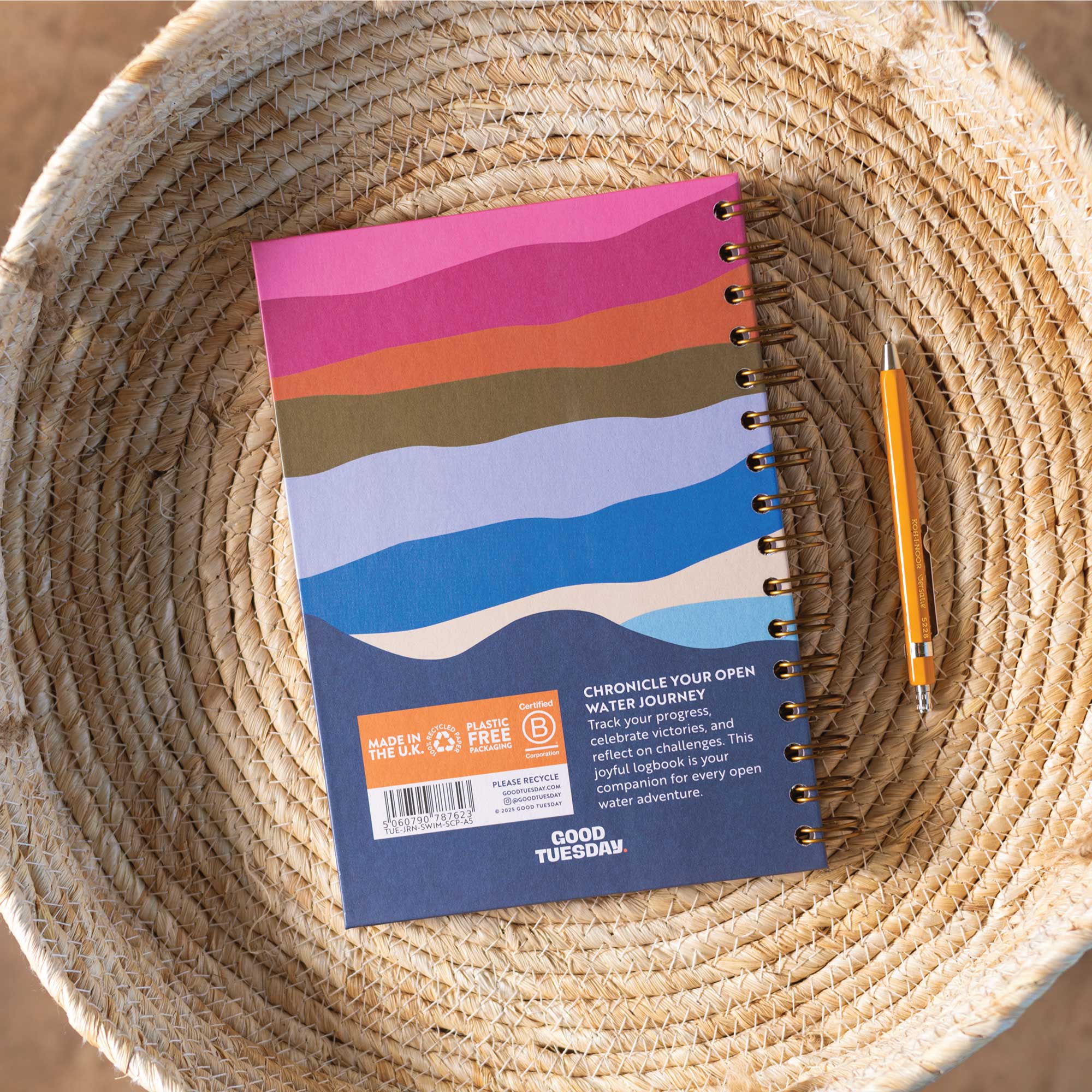 Wild Swim Journal Log Book A5 | Seascape | Hardcover