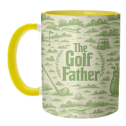 Mugs 'The Golf Father' by Lilly Rose: Mug Colour Inner & Handle 11oz - Green