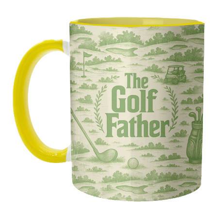 Mugs 'The Golf Father' by Lilly Rose: Mug Colour Inner & Handle 11oz - Green