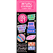 Sticker Pack 'Fuck off typography print'