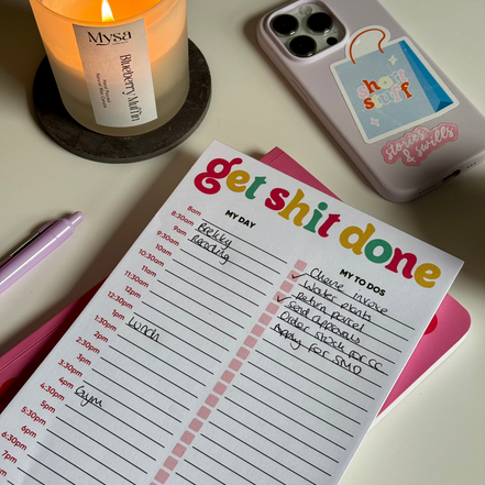 Get Shit Done - A5 To Do Notepad