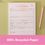 Social Media Content Planning Pad | A5 | Colourful