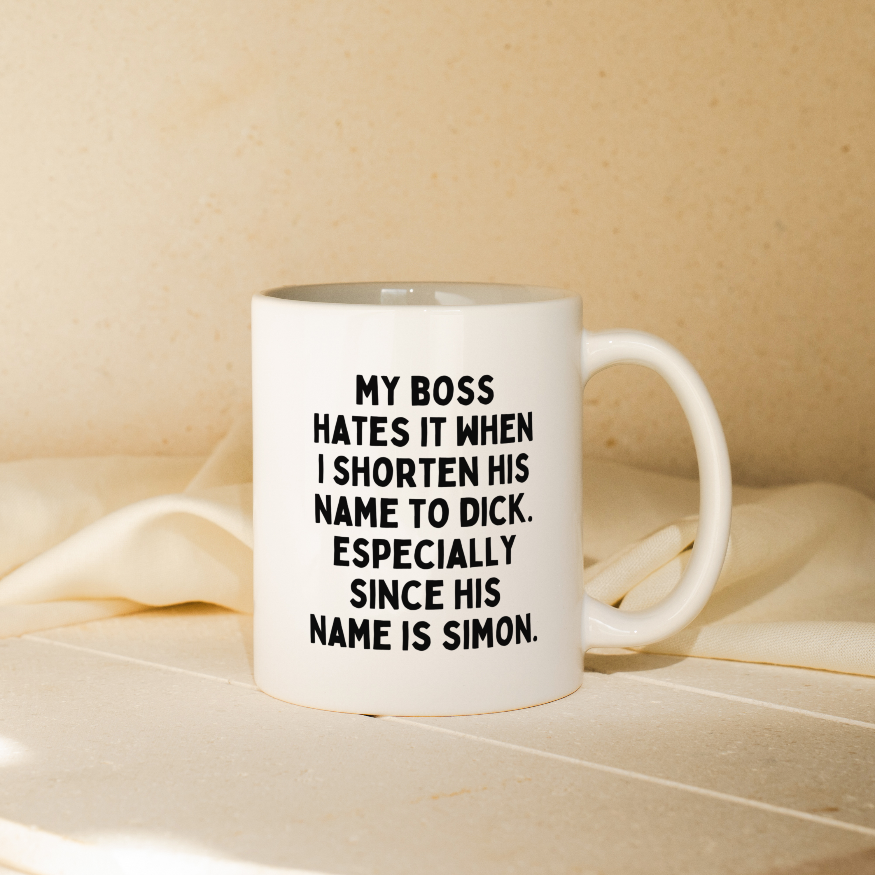 My Boss Hates It When I Shorten His Name To Dick | Mug: Black / 11oz Ceramic