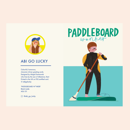 PADDLEBOARD W*NKER - FUNNY CARD