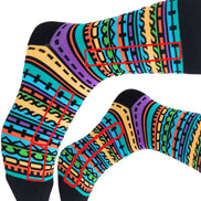 Fuck This Shit - Sideways Secret Message - Men's Socks