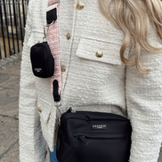 Textured Tweed Bag Strap - Pink