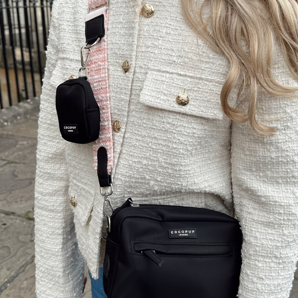 Textured Tweed Bag Strap - Pink