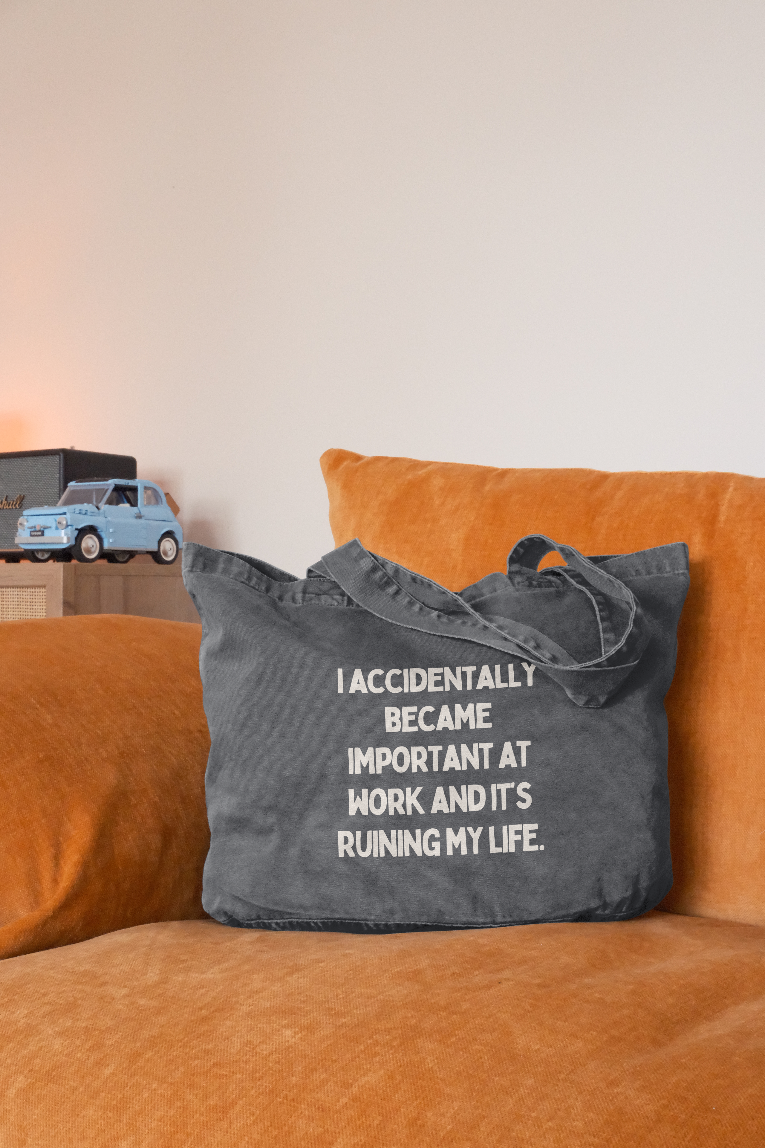 I Accidentally Became Important At Work And It's Ruining My Life | Tote Bag: Dusky Pink