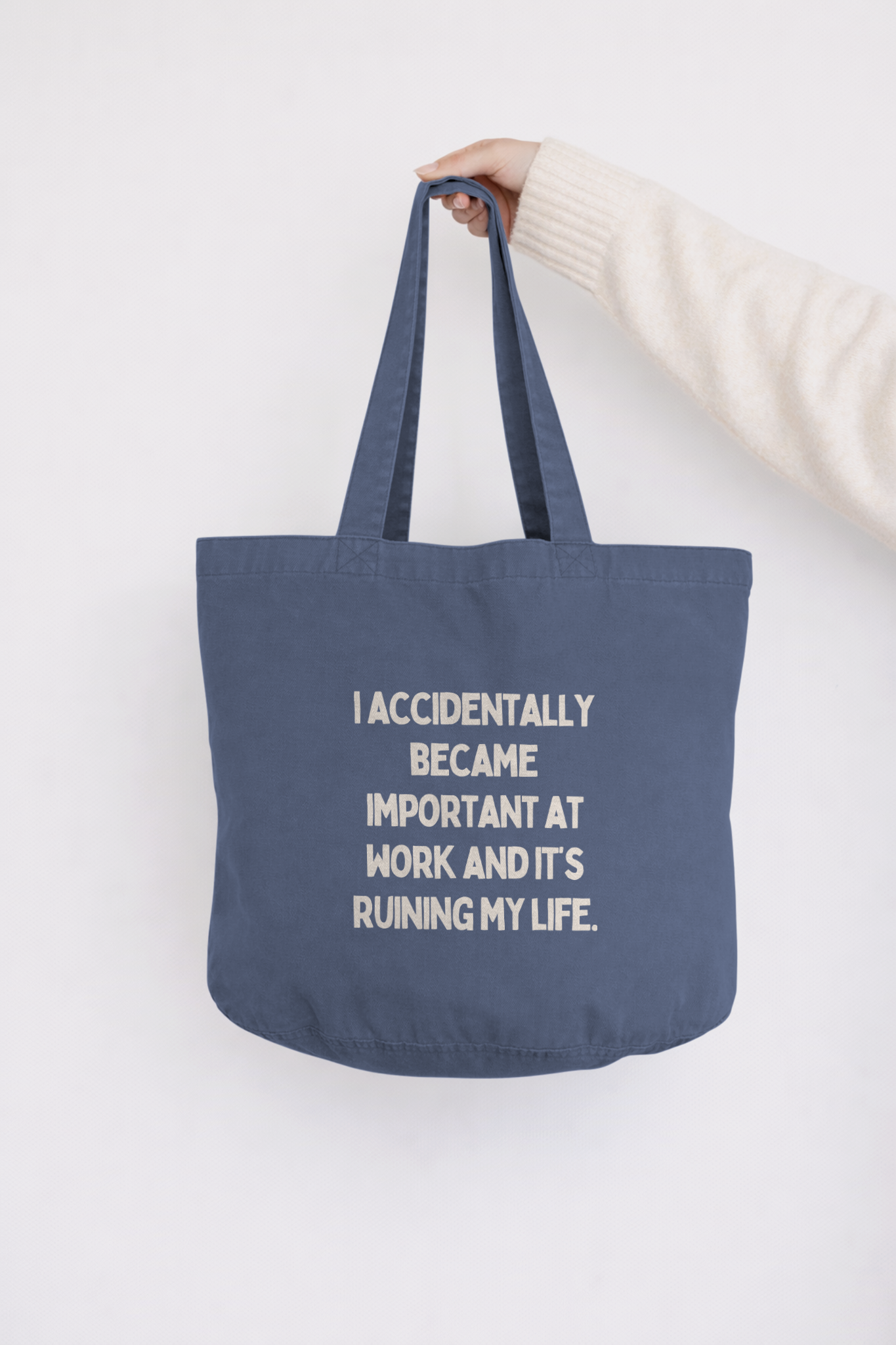 I Accidentally Became Important At Work And It's Ruining My Life | Tote Bag: Dusky Pink