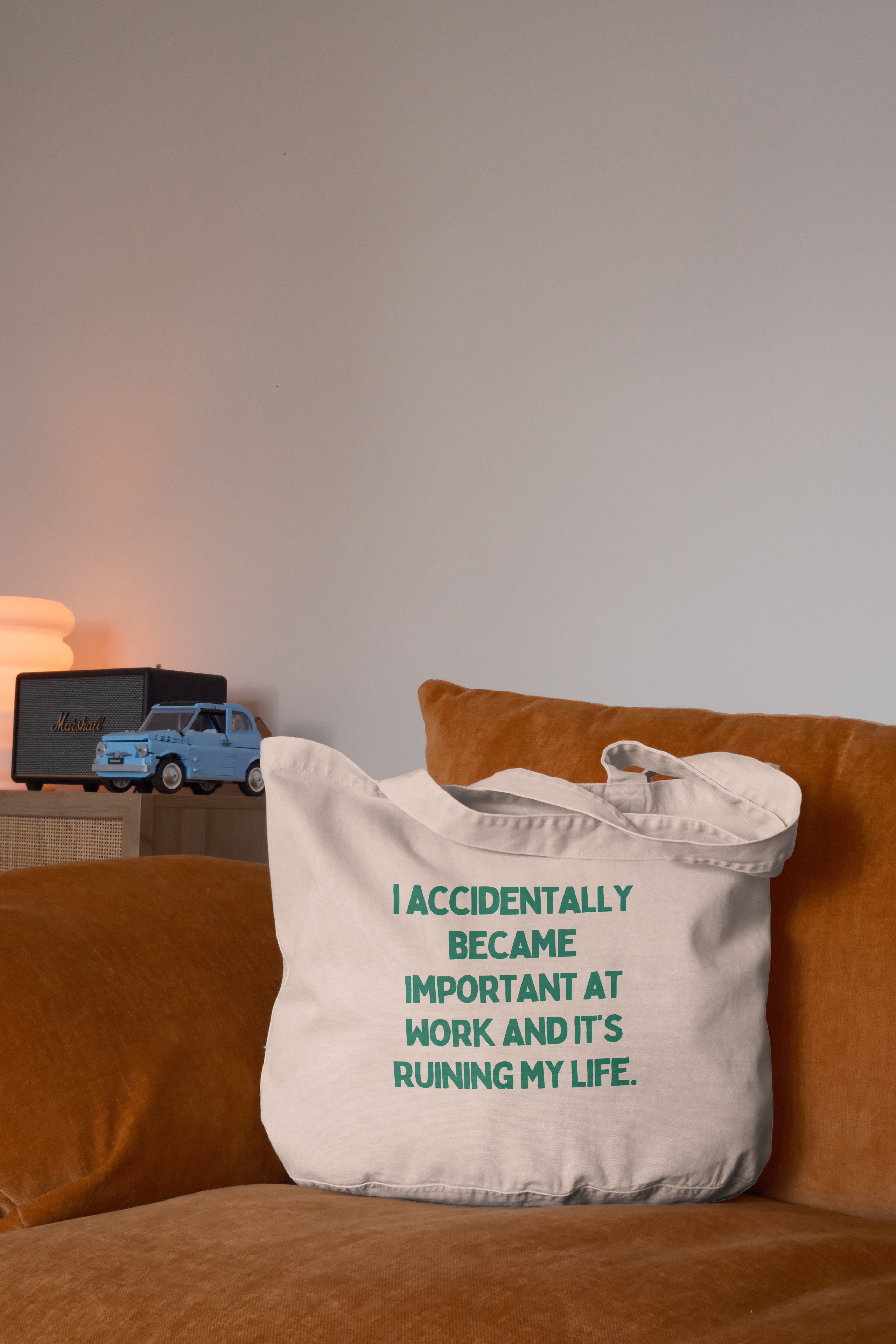 I Accidentally Became Important At Work And It's Ruining My Life | Tote Bag: Dusky Pink